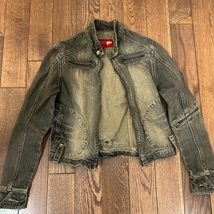 y2k tight denim jacket size xs